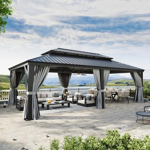 14' X 24' Hardtop Gazebo with Drainage