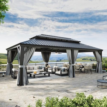 14' X 24' Hardtop Gazebo with Drainage