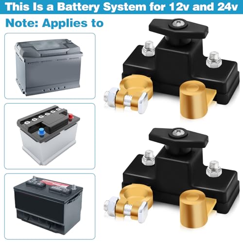2Pcs Car Battery Power Cut