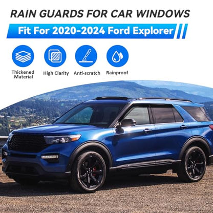 4pcs Window Visors Rain Guards for 2020 (4 Count)