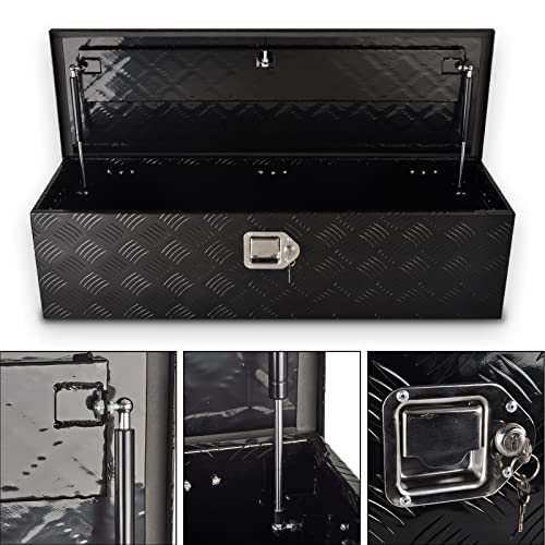 39In Aluminum Tool Box 5 Bar Tread ToolBox for Truck Bed Car Outdoor