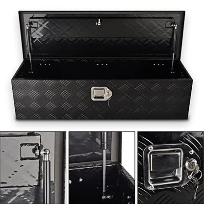 39In Aluminum Tool Box 5 Bar Tread ToolBox for Truck Bed Car Outdoor
