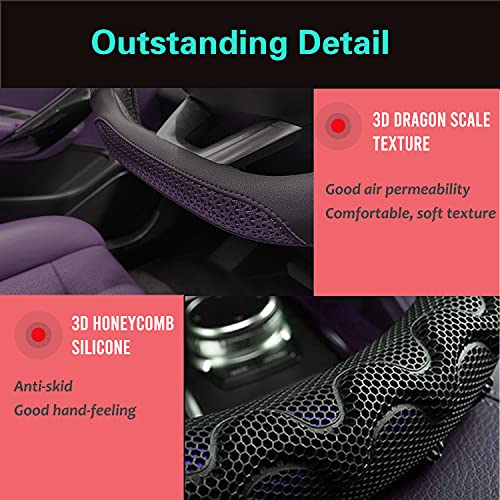 D Shaped Steering Wheel Cover Great Grip 14.5