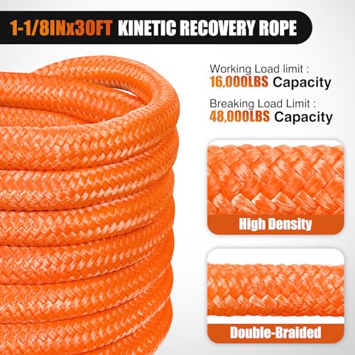 1-1/8in x 30ft Kinetic Recovery Rope