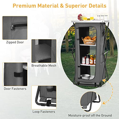 Folding Camping Storage Cabinet