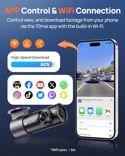 M310 Plus 4K Dash Cam Front with Night Vision