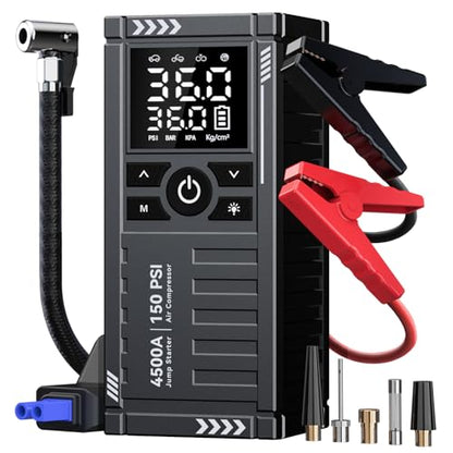Car Battery Jump Starter with Air Compressor
