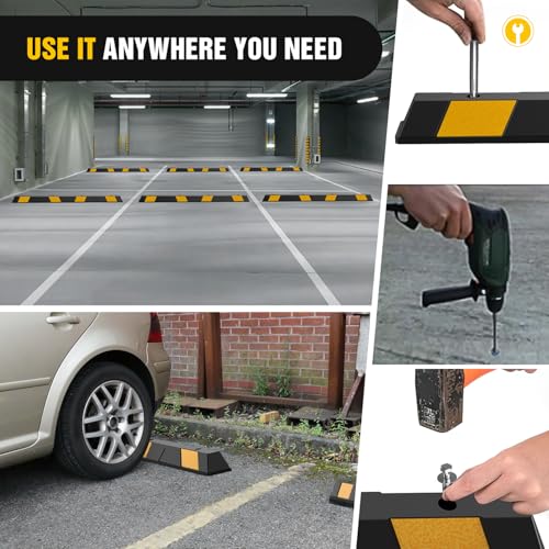 79 Inch Parking Curb with Reflective Strip