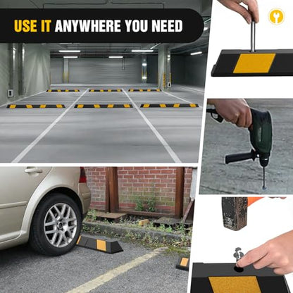 79 Inch Parking Curb with Reflective Strip
