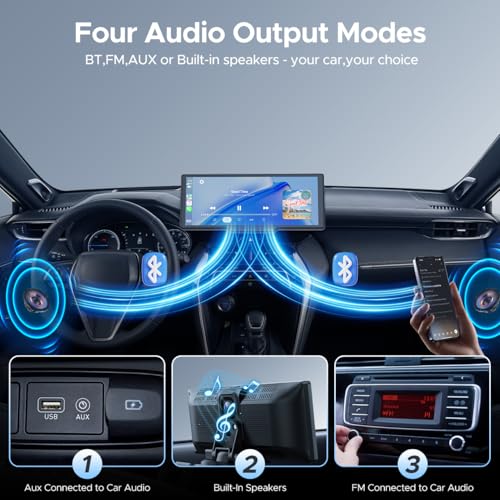 9.26'' Carplay Screen with 2.5K Dash Cam and 1080P Backup Camera