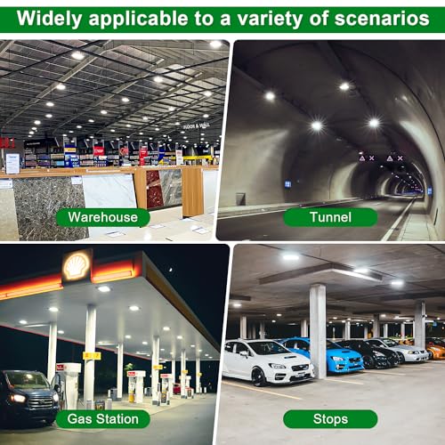 LED Canopy Garage Light Selectable Watt LED Carport Canopy Fixture Lights (208 Ounce)