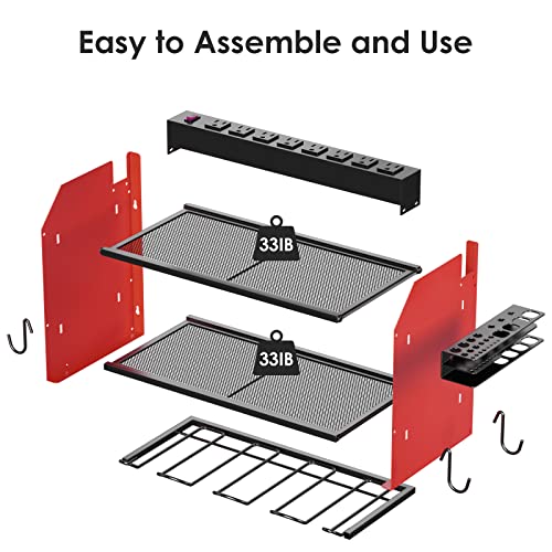 Wall Mount Modular Tool Charging Organizer