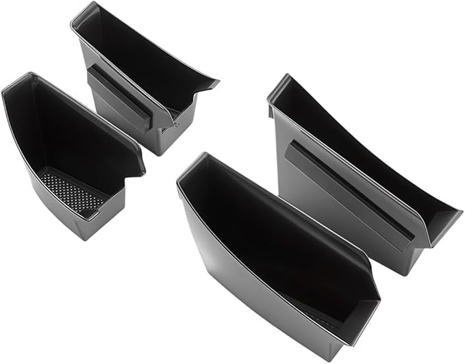 GGCLIMAX Door Handle Storage Box Compatible with Tesla Model 3/Y Front and Rear Door Organizer ABS Small Items Storing Container Car Interior Armrest Box Storage Accessories(4Pcs)
