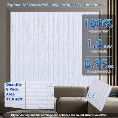 12 Pack Large Fold Soundproof Wall Panels (12 Count)