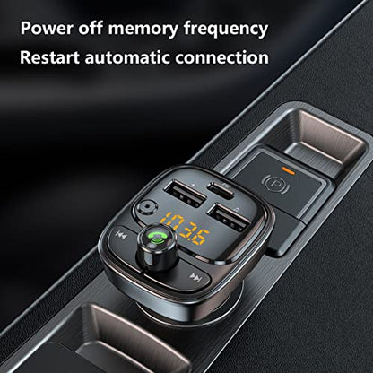 Bluetooth 5.3 FM Transmitter Car Adapter