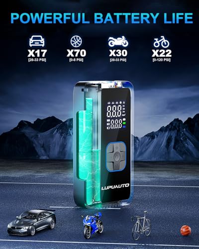 150PSI Portable Tire Inflator Air Compressor Digital Pump for Car Bike