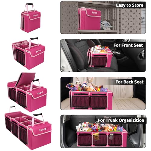 Collapsible Trunk Organizer with Insulated Leakproof Cooler Bag