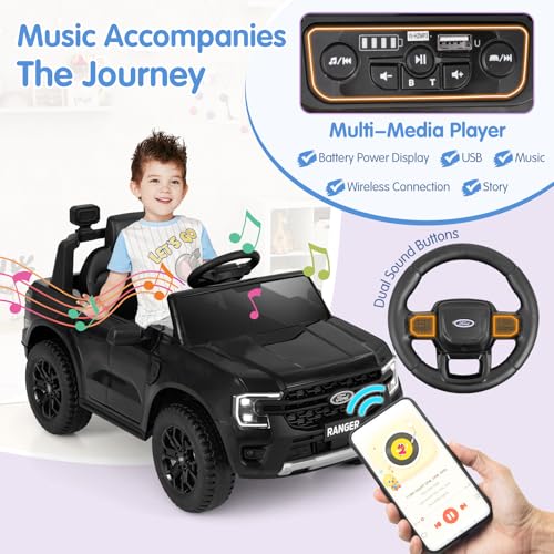 Ride On Car 12V Licensed Ford Ranger Electric Vehicle for Kids
