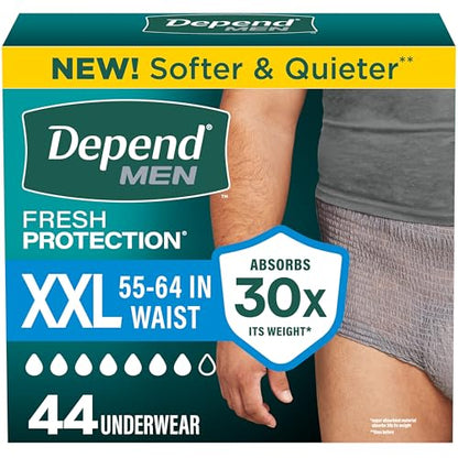Fresh Protection Adult Diapers for Men (44 Count)