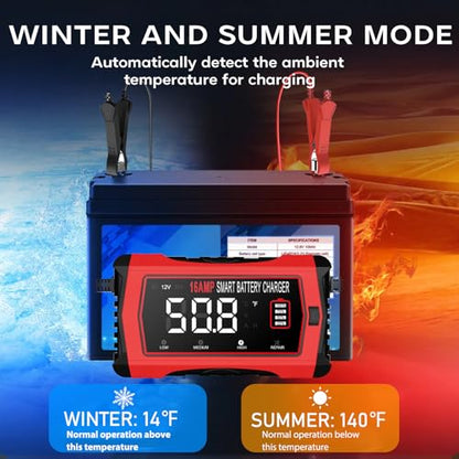 16 Amp Smart Battery Charger