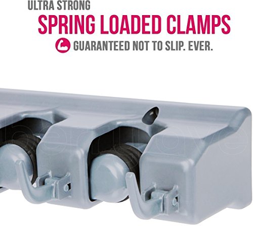 Broom Holder & Wall Mount Garden Tool Organizer (2 Count)