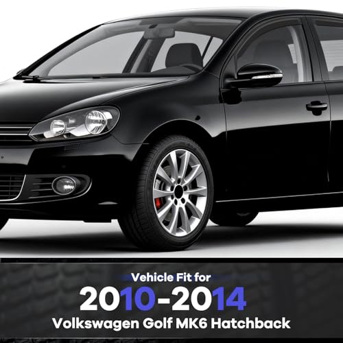 in Channel Rain Guards Fit for Volkswagen Golf MK6 Hatchback 2010 (4 Count)