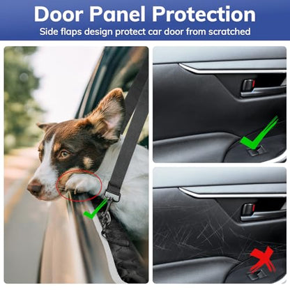 Waterproof Dog Back Seat Cover with Zipper Flap