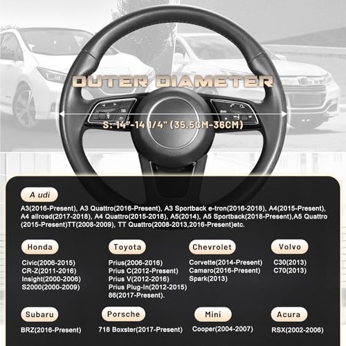 Car Steering Wheel Cover for Prius Civic Model 3