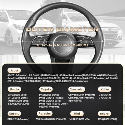 Car Steering Wheel Cover for Prius Civic Model 3