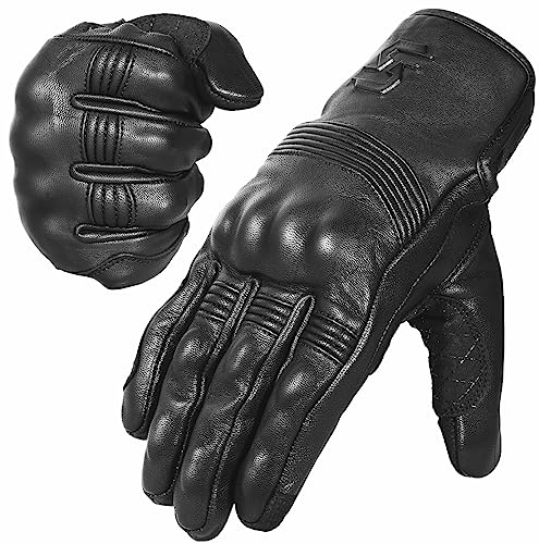 Leather Motorcycle Gloves for Men and Women