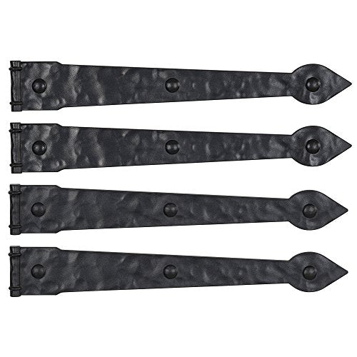 Black Hinge IT Premium Carriage House Lever Handle & Hinge 6 Piece Garage Door Magnet