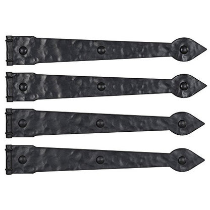 Black Hinge IT Premium Carriage House Lever Handle & Hinge 6 Piece Garage Door Magnet