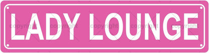 LADY LOUNGE Space Metal Tin Street Sign Bar Cafe Garage Cave Home Room Wall Bathroom Farmhouse Garden Porch Patio Decor, 16 x 4 Inch