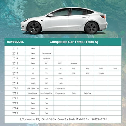 Premium Car Cover Custom Fit Tesla Model S