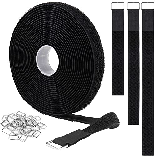1"x16ft Hook and Loop Straps with 25 Metal Buckles (16 Foot)