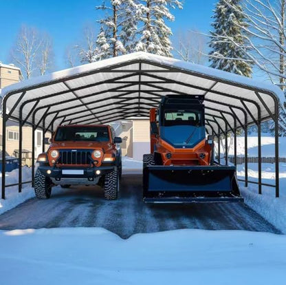20x40 FT Metal Carport Canopy with Reinforced Base