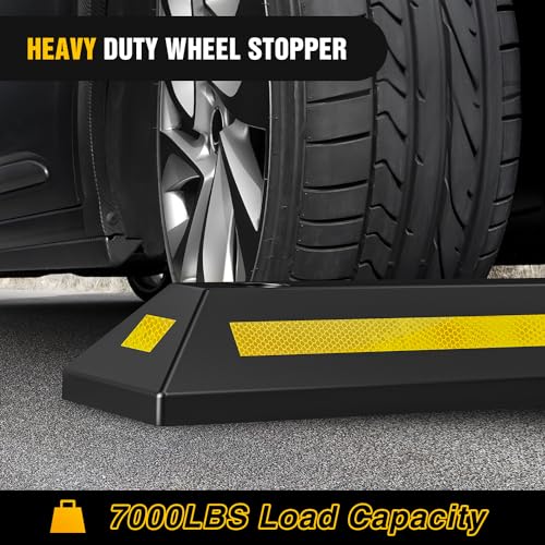 Rubber Parking Curb Wheel Stop for Garages and Driveways