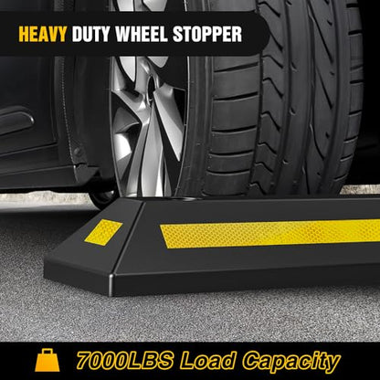 Rubber Parking Curb Wheel Stop for Garages and Driveways
