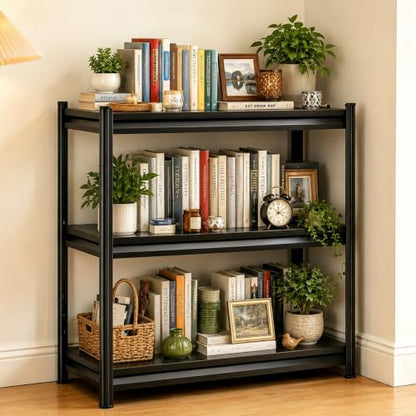 Heavy Duty Metal Bookshelf Adjustable Storage Shelving Unit for Home Office