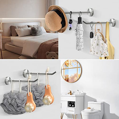 Coat Hooks Wall Mount Hooks for Hanging Hat Hurse Robe (6 Count)