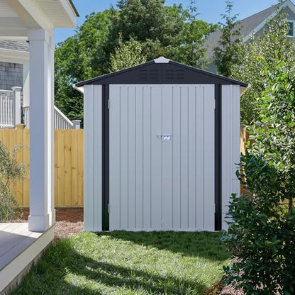 Metal Outdoor Storage Shed 6 x 4 FT Metal Shed with Lockable Door