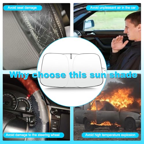 Foldable Front Windshield Sunshade fit for Honda Ridgeline 2017
