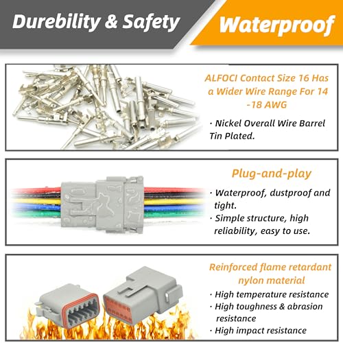 2 Sets 12 Pin DT Waterproof Connector Kit