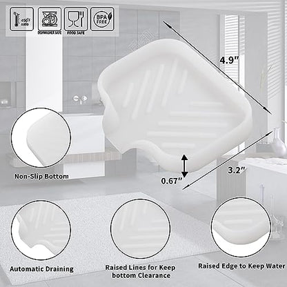 Silicone Soap Dish with Drain Spout