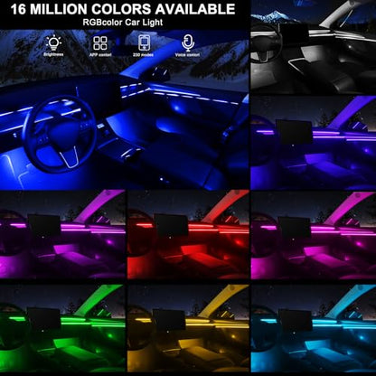 Acrylic Interior Car LED Strip Light with Wireless APP