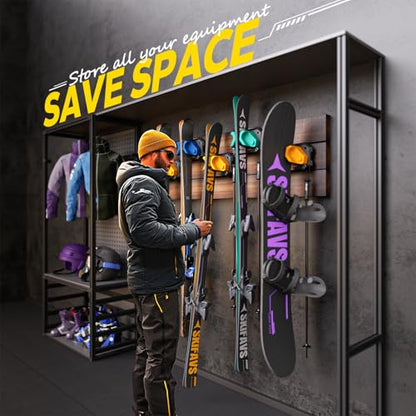 Ski & Snowboard Wall Rack for Garage