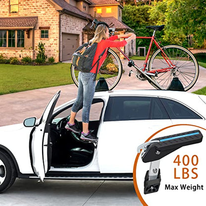 Adjustable 5 Gear Extra Protection Car Door Latch Step No Assemble Foldable Heavy Duty Car Gadgets Stand Pedal Ladder for Easy Roof Rack Access