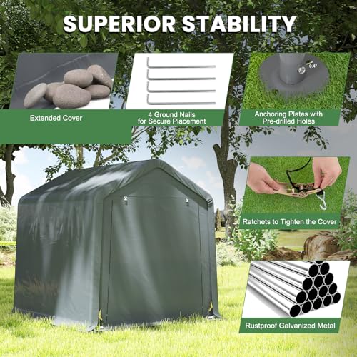 8x6.5Ft Portable Shed