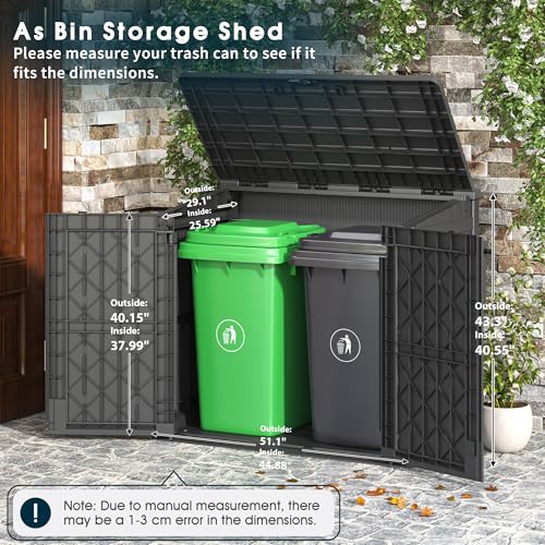 Outdoor Storage Cabinet 37 Cu Ft with Lockable Doors