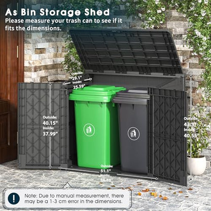 Outdoor Storage Cabinet 37 Cu Ft with Lockable Doors